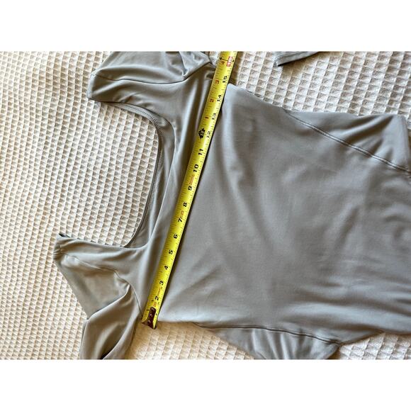 Lululemon Wundermost Ultra-Soft Nulu Square Neck Long Sleeve Bodysuit Gray Med - Picture 7 of 12